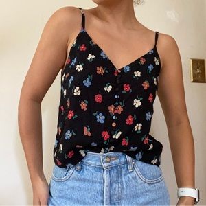 Madewell Button-Down Cami in Pressed Flowers